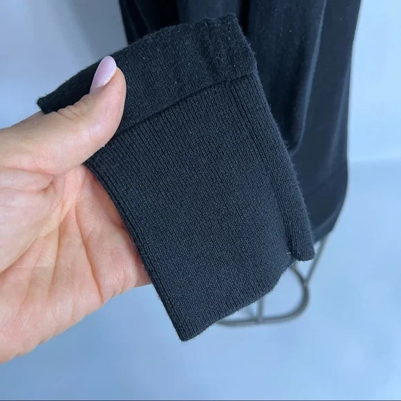 Halogen Black Boat Neck Pima Cotton & Viscose Sweater Size Medium - Picture 5 of 11